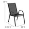 Flash Furniture 5PC Patio Set-31.5SQ Glass Table, 4 Black Chairs TLH-073A2303C-GG - alternate 7